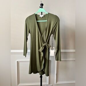 Privacy Please Olive Green Mini Dress